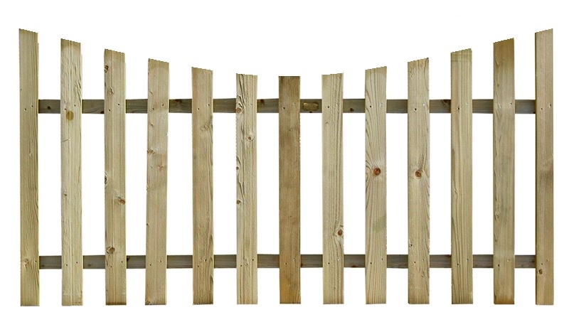 Concaved Timber Palisade Fence Panels – Warrington & Cheshire Delivery