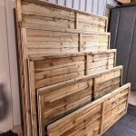 Pressure treated waney lap fence panels manufactured in Cheshire